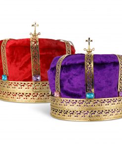 King's Crown for Men in Gold with Jewels