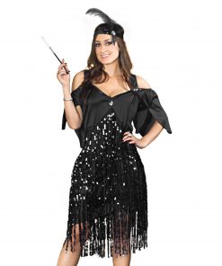 Alternative view of Sunnywood Women’s Plus Size Flapper Dress 1920s Vintage Style Costume with Sequin Fringes