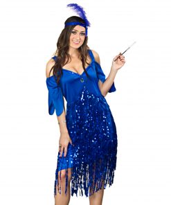 Sunnywood Women’s Plus Size Flapper Dress 1920s Vintage Style Costume with Sequin Fringes