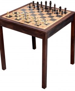 Alternative view of Wooden Chess Checkers and Backgammon Table