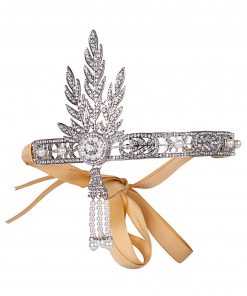 Sunnywood 1920s Flapper Headpiece, Great Gatsby Rhinestone Headband Accessory