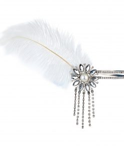 Alternative view of Silver 1920's Flapper Headpiece