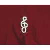 Rhinestone Pin - Treble Clef
