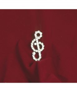 Rhinestone Pin - Treble Clef