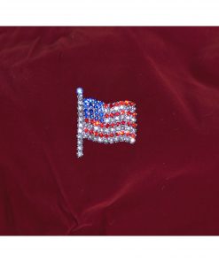 Rhinestone Pin - Flag