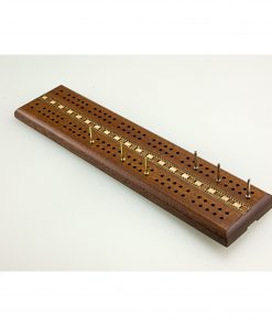Wooden Double Track Cribbage with Inlay