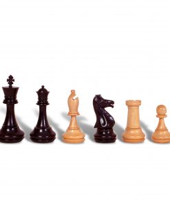 Budrose Wood Triple Weight Chessmen with 4" King