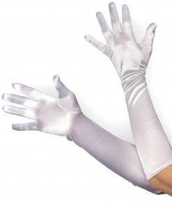 White Flapper Gloves