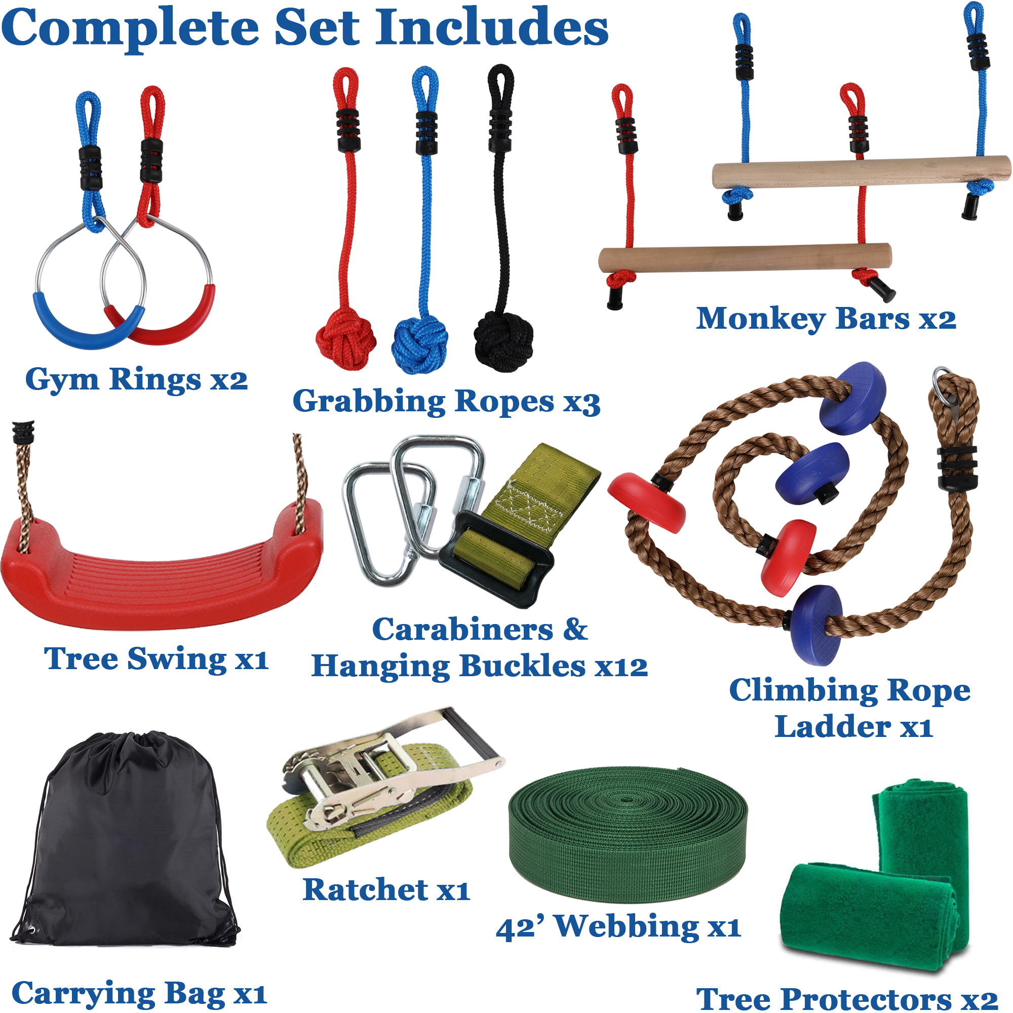 WonkaWoo Ninja Course Rope Playset with Accessories – Sunnywood