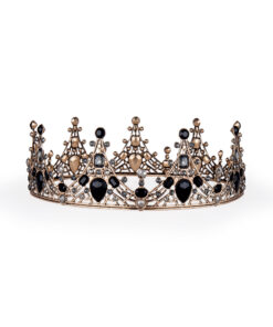 Unisex Dark Ages Rhinestone Crown - Antique Copper